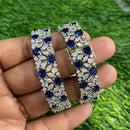 Amoliya Jewels Stylish Statement American Diamond  Openable Bangles Set