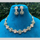 Amoliya Jewels 2 Tone Luxury Polki Kundan Stone And Pearl Necklace Set