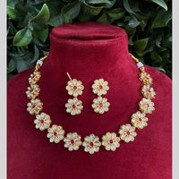 Amoliya Jewels Luxury Polki Kundan Stone Necklace Set 