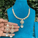 Amoliya Jewels Luxury Polki Kundan Stone Necklace Set