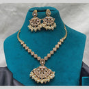 Amoliya Jewels Luxury Polki Kundan Stone Pearl And Beads Necklace Set 
