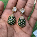 Amoliya Jewels Designer Polki Kundan Statement Dangler Earrings