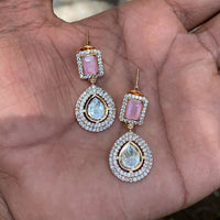 Amoliya Jewels Designer Polki Kundan Statement Dangler Earrings
