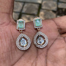 Amoliya Jewels Designer Polki Kundan Statement Dangler Earrings