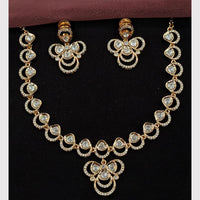 Amoliya Jewels Luxury Polki Kundan Stone Necklace Set