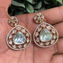Amoliya Jewels Designer Polki Kundan Stone And Pearl Statement Dangler Earrings