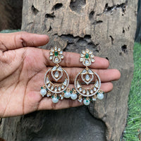 Amoliya Jewels Elegant Polki Kundan Stone Ethnic Dangler Earrings