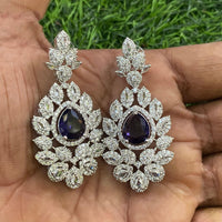 Amoliya Jewels American Diamond Designer Dangler Earrings