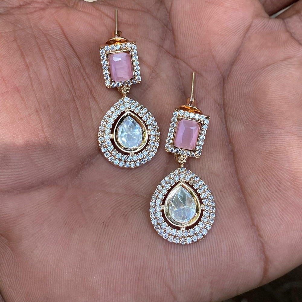 Amoliya Jewels Royal Polki Kundan Stone Designer Dangler Earrings