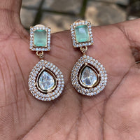 Amoliya Jewels Royal Polki Kundan Stone Designer Dangler Earrings
