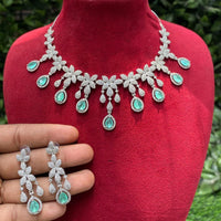 Amoliya Jewels Austrain Stone Choker Necklace Set