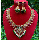 Amoliya Jewels Designer Pota Stone Pearl And Beads Necklace Set