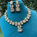 Amoliya Jewels Gold Plated Kundan Stone Necklace Set