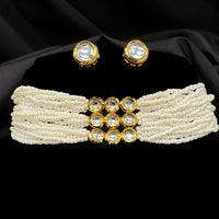 Amoliya Jewels Beautiful Polki Kundan Stone Necklace Set