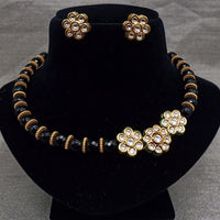 Amoliya Jewels Beautiful Polki Kundan Stone Necklace Set