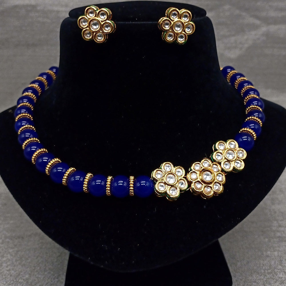 Amoliya Jewels Beautiful Polki Kundan Stone Necklace Set