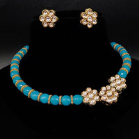 Amoliya Jewels Beautiful Polki Kundan Stone Necklace Set