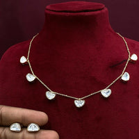 Amoliya Jewels Beautiful Crystal Stone Necklace Set