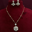 Amoliya Jewels Polki Kundan Stone Chain Pendant Set