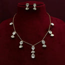 Amoliya Jewels Beautiful Crystal Stone Necklace Set