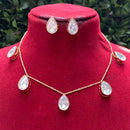 Amoliya Jewels Beautiful Crystal Stone Necklace Set