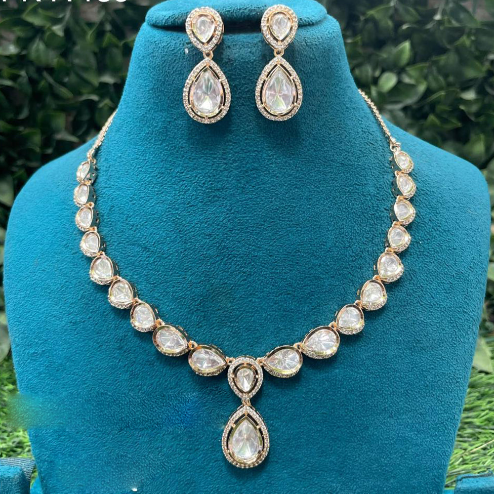 Amoliya Jewels Designer Ethnic Polki Kundan Stone Neckalce Set 