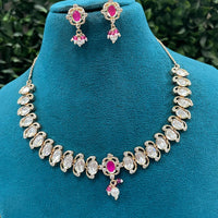 Amoliya Jewels Royal Polki Kundan Stone And Pearl Necklace Set
