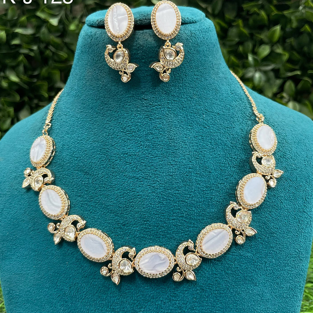 Amoliya Jewels Royal Polki Kundan Stone Necklace Set