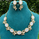 Amoliya Jewels Royal Polki Kundan Stone Necklace Set