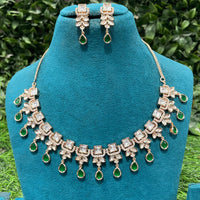 Amoliya Jewels Royal Polki Kundan Stone Necklace Set
