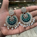 Amoliya Jewels Designer Polki Kundan Stone And Pearl Statement Dangler Earrings