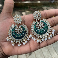 Amoliya Jewels Designer Polki Kundan Stone And Pearl Statement Dangler Earrings