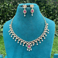 Amoliya Jewels Royal Polki Kundan Stone And Pearl Necklace Set