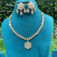 Amoliya Jewels Royal Polki Kundan Stone Necklace Set