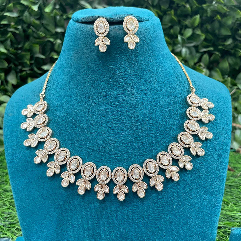 Amoliya Jewels Royal Polki Kundan Stone Necklace Set