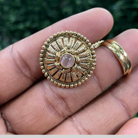 Amoliya Jewels Elegant Pota Stone Designer Ring