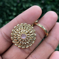 Amoliya Jewels Elegant Pota Stone Designer Ring