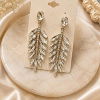 Amoliya Jewels Gold Plated Crystal Stone Dangler Earrings