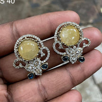 Amoliya Jewels Designer Austrian Stone Studs Earrings