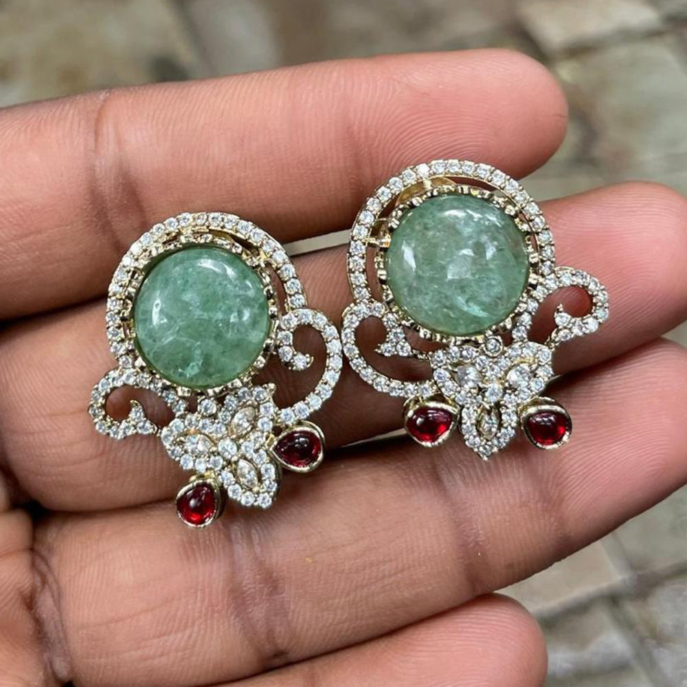 Amoliya Jewels Designer Austrian Stone Studs Earrings 
