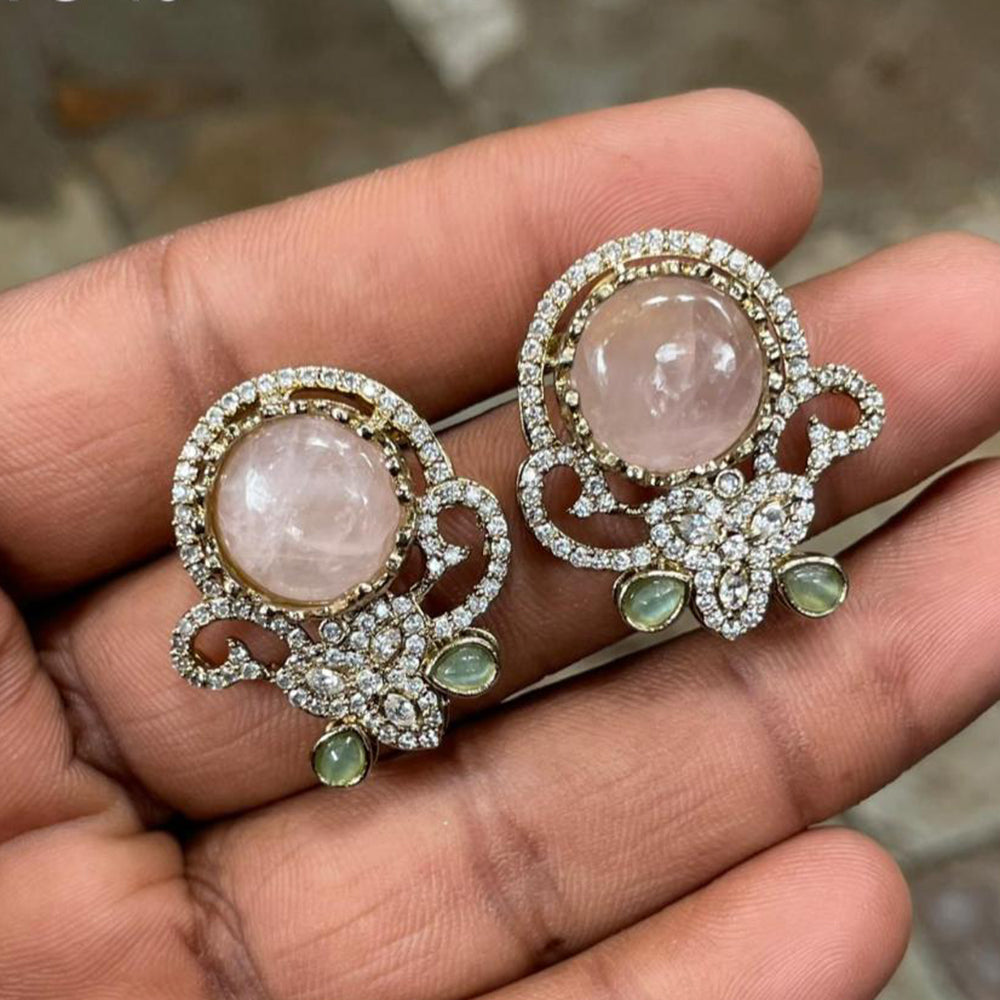 Amoliya Jewels Designer Austrian Stone Studs Earrings