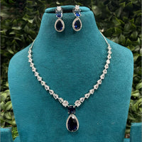 Amoliya Jewels Designer American Diamond Necklace Set
