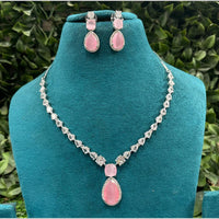 Amoliya Jewels Designer American Diamond Necklace Set