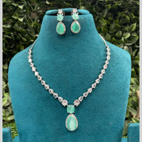 Amoliya Jewels Designer American Diamond Necklace Set