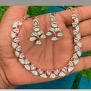 Amoliya Jewels Royal Polki Kundan Stone Necklace Set