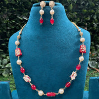 Amoliya Jewels Stylish Beaded Necklace Jewellery Set