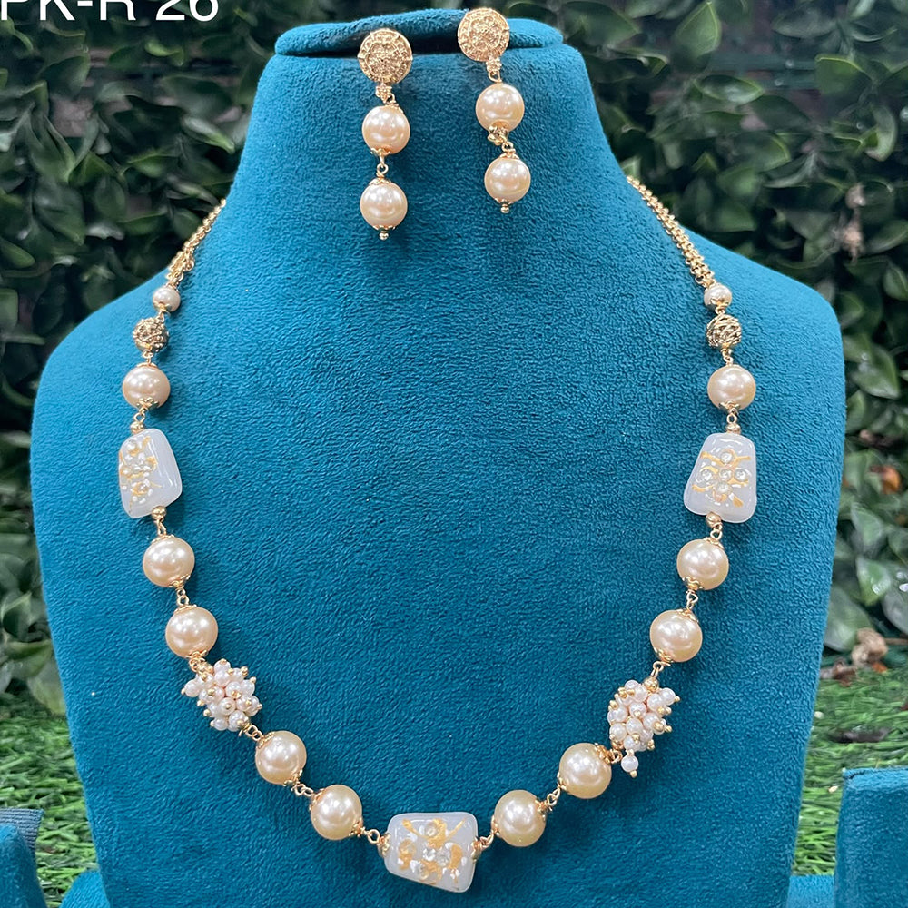 Amoliya Jewels Stylish Beaded Necklace Jewellery Set