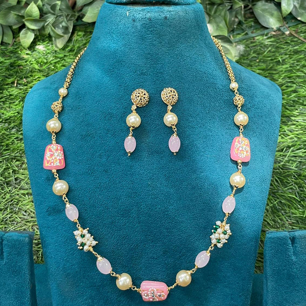 Amoliya Jewels Stylish Beaded Necklace Jewellery Set