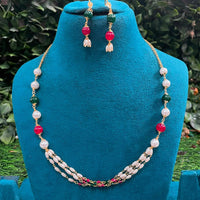 Amoliya Jewels Stylish Beaded Necklace Jewellery Set
