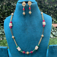 Amoliya Jewels Stylish Beaded Necklace Jewellery Set